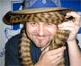 Snake on Steve's Hat